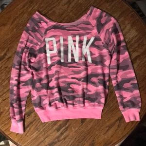 PINK camo light sweater